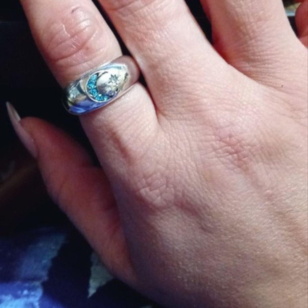 Moon & Star Ring